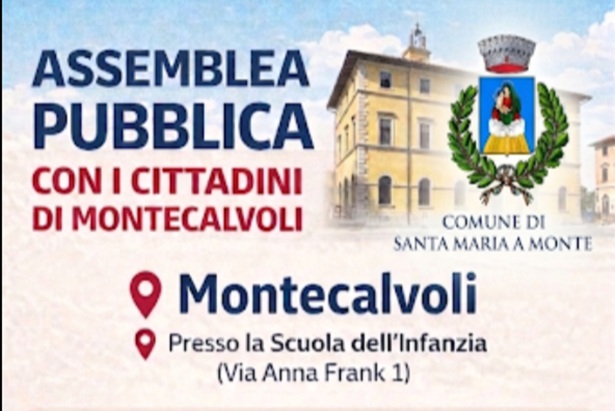 Assemblea pubblica con logo del Comune