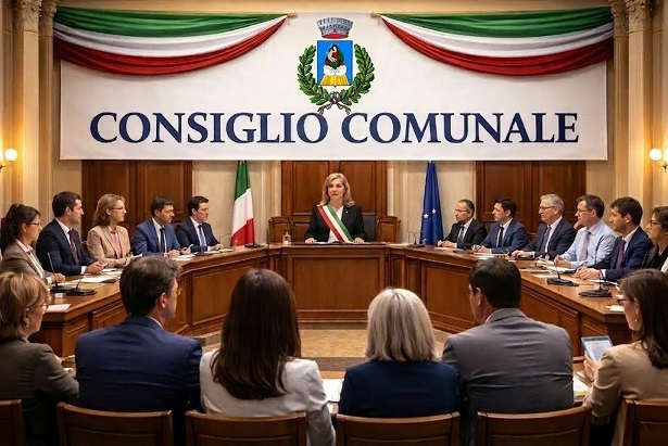 Consiglio comunale con consiglieri 