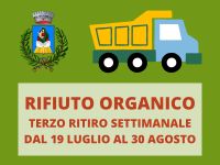 TERZO RITIRO DELL'ORGANICO: 19/07/2023 - 30/08/2023